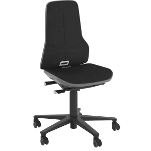 bimos NEON Arbeitsdrehstuhl, Rollen, Permanentkontakt, Stoff, Flexband grau