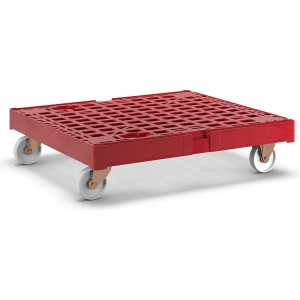 Transportroller XL, Tragfähigkeit 500 kg, LxBxH 810 x 720 x 195 mm, feuerrot kaiserkraft
