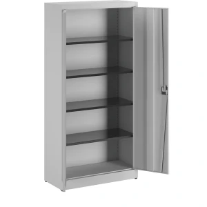 mauser Flügeltürenschrank ARCOS, 4 Fachböden, HxBxT 1950 x 950 x 420 mm, lichtgrau