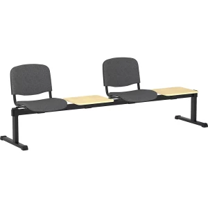 Traversenbank, mit Tisch, 2 Tische, 2 Sitze, Polster anthrazit kaiserkraft