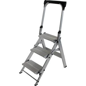 MUNK Alu-Klapptreppe, mit Sicherheitsbügel, 3 Stufen