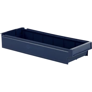 kaiserkraft Caixa para estante em polipropileno, azul, CxLxA 600 x 230 x 100 mm, embalagem com 8 unid., Caixa para estante em polipropileno, azul,