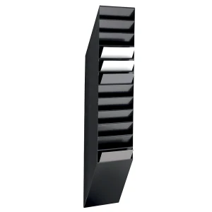 DURABLE Wandprospektspender, Hochformat, 12 x DIN A4, VE 2 Stk, schwarz