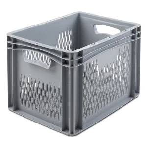 Euronorm-Behälter, LxB 400 x 300 mm, Wände und Boden durchbrochen, Höhe 270 mm kaiserkraft