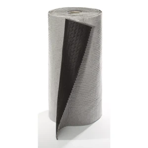 kaiserkraft Absorvente aglutinante universal PRO Plus, rolo de panos com película impermeável, cinzento, 800 mm x 30 m, Absorvente aglutinante