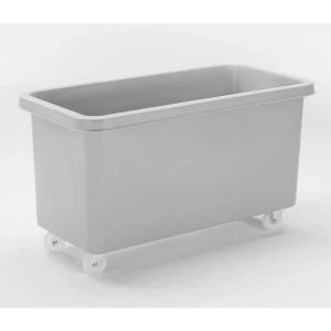 Rechteckbehälter aus Polyethylen, fahrbar, Inhalt 450 l, grau kaiserkraft