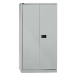 BISLEY UNIVERSAL Flügeltürenschrank, HxBxT 1806 x 914 x 400 mm, 3 Fachböden, 4 Ordnerhöhen, silber