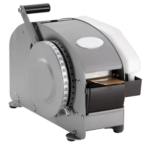 kaiserkraft Distribuidor de tirasa adesivas por humedecimento, semiautomático de um comprimento, para largura de fita 40 – 80 mm, Distribuidor de