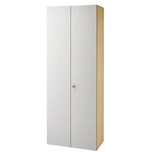 eurokraft pro Aktenschrank, Flügeltüren, 5 Fachböden, Ahorn-Dekor / alusilber