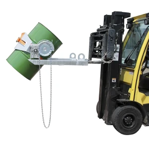 eurokraft pro Basculador para bidões , para transporte com empilhadora e grua, com corrente sem fim, galvanizado, Basculador para bidões, para