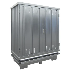 LaCont Contentor para substâncias perigosas para a armazenagem passiva de substâncias inflamáveis , AxLxP exterior 2570 x 2075 x 1075 mm, galvanizado,