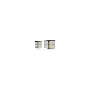 Axelent Kit de montagem da porta X-GUARD (sem elemento de parede da porta, suportes e mecanismo de bloqueio) , porta dupla como porta de correr, AxL