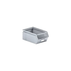 kaiserkraft Caixa de armazenagem à vista em chapa de aço, CxLxA 350 x 210 x 145 mm, com barra de transporte, galvanizado, a partir de 10 unid., Caixa