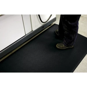 COBA Anti-Ermüdungsmatte Orthomat®, PVC mit Hammerschlagoptik, Höhe 9 mm, 1500 x 900 mm, schwarz