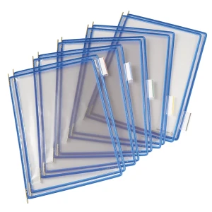 Tarifold Quadro transparente , UE de 10 unid., para A4, azul, Quadro transparente, UE de 10 unid., para A4, azul. Em película resistente, antirreflexo