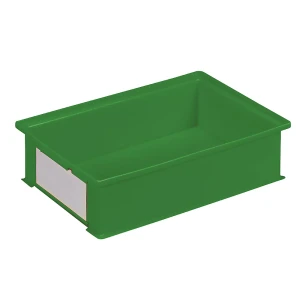 kaiserkraft Caixa de transporte empilhável, CxLxA 465 x 314 x 120 mm, cor verde, embalagem com 16 unidades, Caixa de transporte empilhável, CxLxA 465