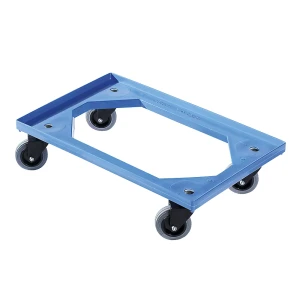 Kunststoff-Fahrgestell, für Euroformat 600 x 400 mm, Vollgummi-Räder, ab 5 Stk kaiserkraft