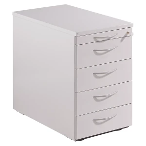 kaiserkraft THEA - Bloco de gavetas fixo, gaveta para utensílios, 4 gavetas para materiais, cinzento claro, THEA - Bloco de gavetas fixo, gaveta para