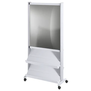 EasyDisplay Prospektständer aus Polystyrol, für 6 x DIN A4, alusilber / alusilber