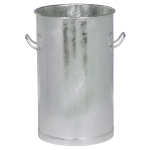 Mülltonne ohne Deckel, Stahl, Volumen 100 l, Höhe 840 mm, Außen-Ø oben 420 mm, ab 5 Stk kaiserkraft
