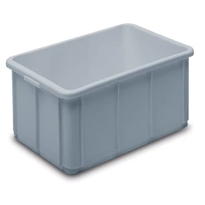 Stapelbehälter aus Polypropylen, Volumen 60 l, Außenmaße LxBxH 600 x 400 x 339 mm, grau, ab 10 Stk kaiserkraft