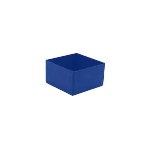 kaiserkraft Caixa inserível, altura 63 mm, azul, CxL 108x108 mm, embalagem com 50 unidades, Caixa inserível, altura 63 mm, azul, CxL 108x108 mm,