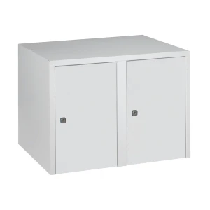 Wolf Aufsatzschrank München, 2 Abteile, lichtgrau, Breite 600 mm