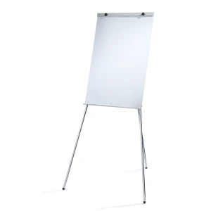 SMIT VISUAL Flipchart, höhenverstellbar mit Teleskopbeinen, Rückplatte BxH 700 x 1000 mm