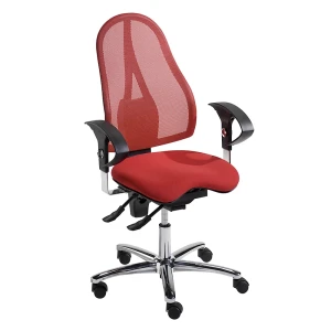 Topstar Bürostuhl SITNESS 15, mit Body Balance Tec®, Rückenlehne mit Netzbezug, rot