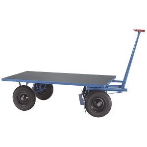eurokraft pro Handpritschenwagen, Tragfähigkeit 1000 kg, Ladefläche 1250 x 800 mm, Luftreifen