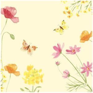Servett Poppy D-soft 40X40cm 60/fp