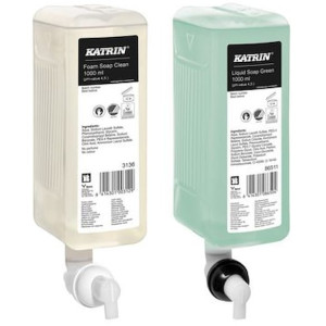 Dispenser KATRIN TvÃ¥l 1000ml vit metall