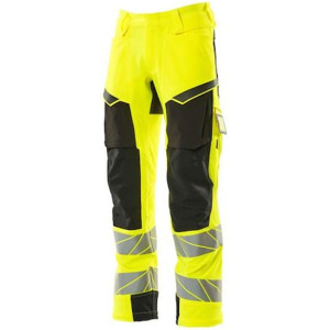 Varselbyxor kl 2 stretch gu/sv 90c50