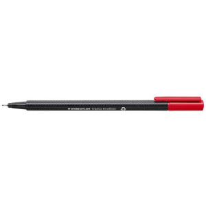 Fiberpenna STAEDTLER Triplus RÃ¶d, 0,3mm, 10st 10st