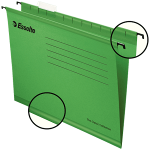 HÃ¤ngmapp Foolscap Esselte GrÃ¶n, 365x240mm, papp, 25st 25st