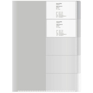 Sorteringsmapp PP-plast A4, OfÃ¤rgad, 5-flikar, 25st 25st
