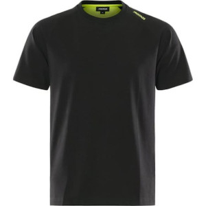 T-shirt heavy FRISTAD 7553 M svart/gul