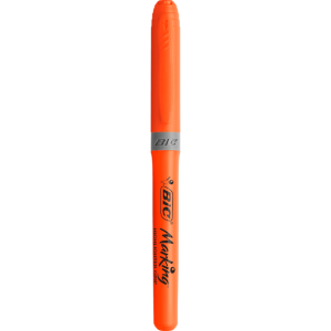 Ãverstrykningspenna Bic Brite Liner Grip orange 12st