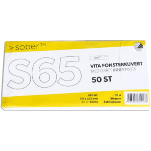 KonsumentfÃ¶rp Kuvert S65 H2 fukth vit (50) 5st
