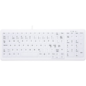 Active Key ClassicClean Med Keyboard IP68 Compact W White