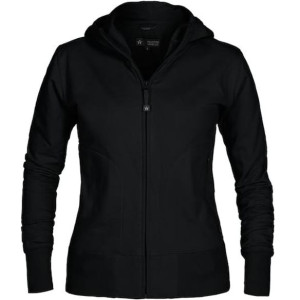 Hoodie zip TEXSTAR WC03 dam svart 2XL