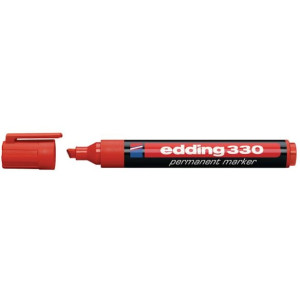 MÃ¤rkpenna Edding 330 RÃ¶d, sned, 1-5mm, 10st 10st