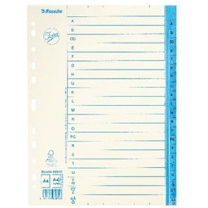 Pappregister JOPA A4 A-Ã vit/blÃ¥ 10st
