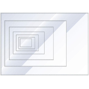 Plastfodral A3 PrÃ¤glad, Ã¶ppen kortsida, 0,12mm, 100st 100st