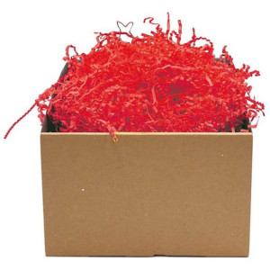 Crinkle craft rÃ¶da pappersstrimlor 1kg
