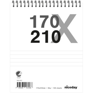 Stenogramblock 170x210 100bl 10st