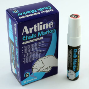 Chalk Marker Artline 12mm vit 6st