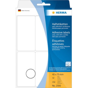 Herma etikett manuelll KP 40x75 vit (192)
