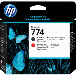 HP 774 Matte Black/Chromatic Red Printhead