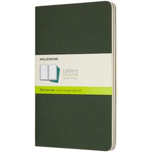 Cahier Journal Olinjerad Large GrÃ¶n 3-Pack